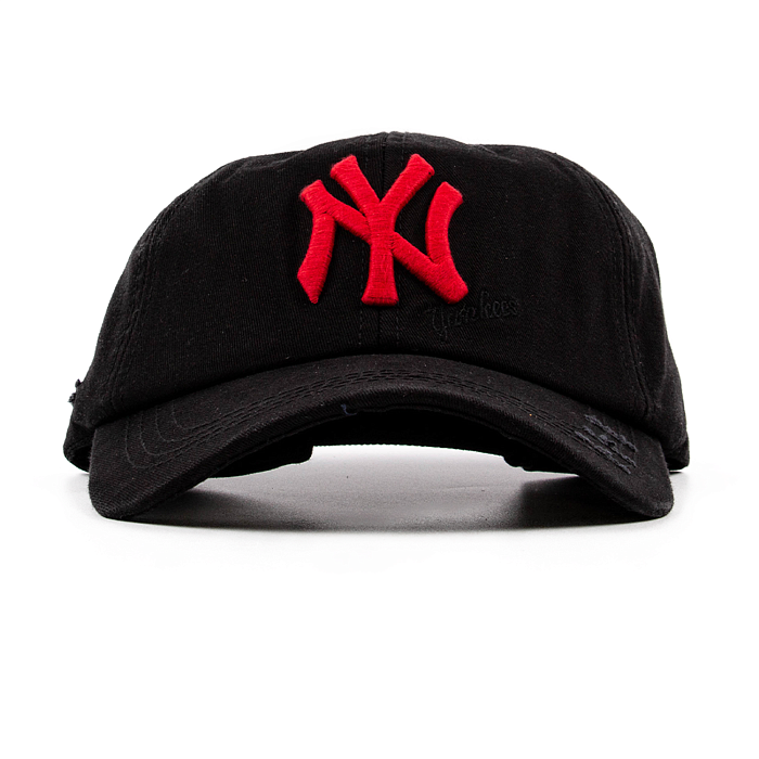Бейсболка MLB NY черная/красное лого